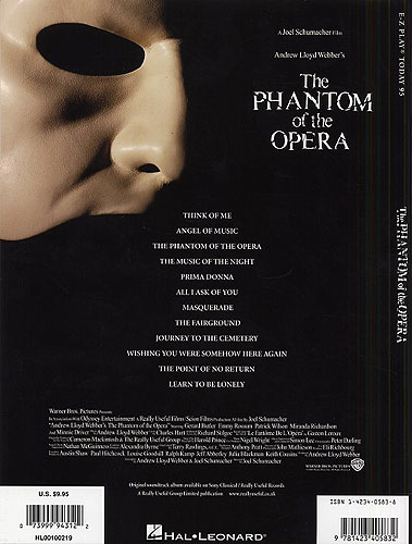 LLOY WEBBER A.- THE PHANTOM OF THE OPERA FACIL EZ PLAY TODAY Nº 95
