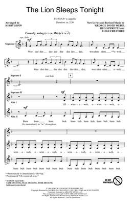 WEISS /PERETTI /CREATORE - LYON SLEEP TONIGHT CORO SSA