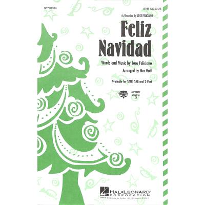 FELICIANO J./MAC HUFF - FELIZ NAVIDAD CORO SAB PIANO