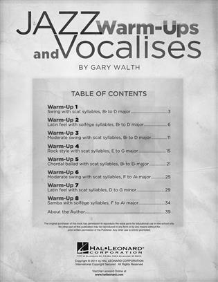 WALTH G. - JAZZ WARM UPS AND VOCALISES 2