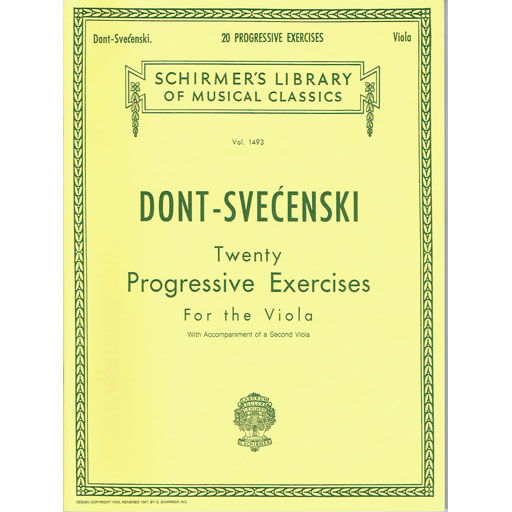 DONT J./ SVECESNSKI  - EJERCICIOS PROGRESIVOS (20)OP.38 VIOLA