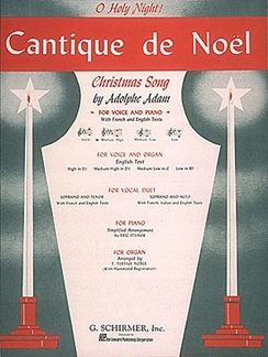 ADAM CH. - CANTIQUE DE NOEL - O HOLY NIGHT - MEDIUM HIGH VOICE -RE