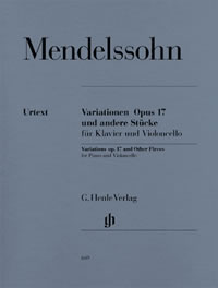 MENDELSSOHN F. - VARIACIONES OP17  Y OTRAS PIEZAS CHELO