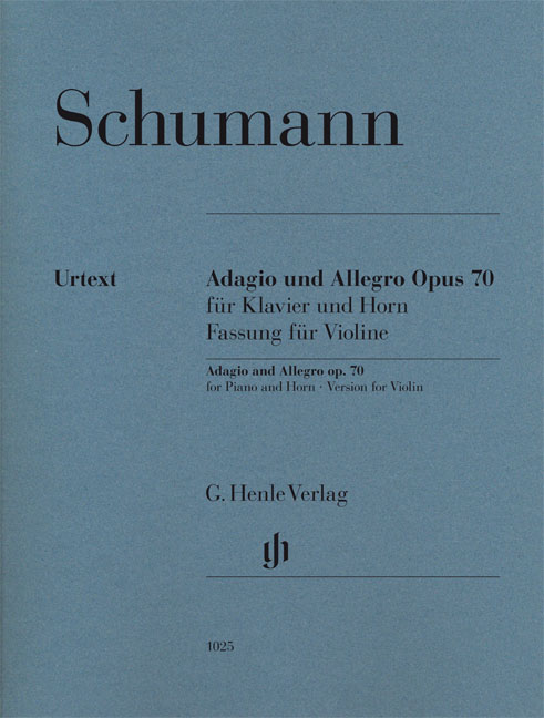 SCHUMANN R. - ADAGIO Y ALLEGRO OP.70 - URTEXT  (V/P)