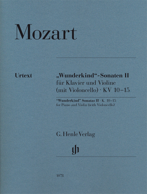 MOZART W.A. - SONATAS EN TRIO Vº2 KV 10-15 URTEXT(V/CELLO/P) *WUNDERKIND*