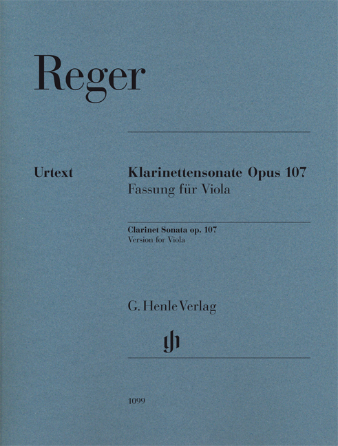 REGER M. - SONATA DE CLARINETE - OP.107 (VERSION PARA VIOLA)