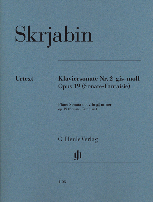SCRIABINE A. - SONATA Nº2 SOL# m OP. 19 - URTEXT   (P)