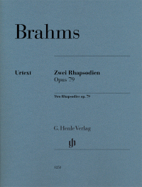 BRAHMS J. - RAPSODIAS (2) OP.79 URTEXT