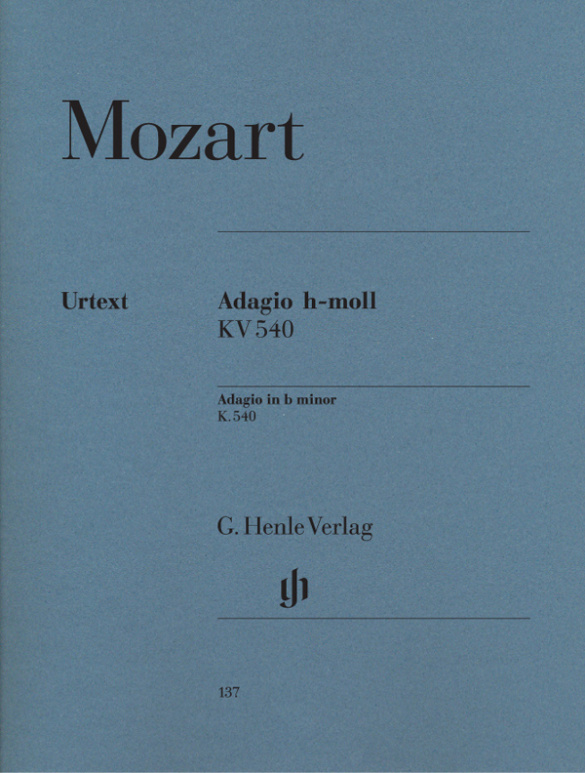 MOZART W.A. - ADAGIO SI m KV.540  URTEXT -