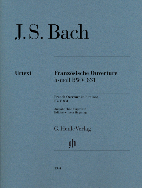 BACH J.S. - OBERTURA FRANCESA SIm BWV831 URTEXT SIN DIGITACIÓN
