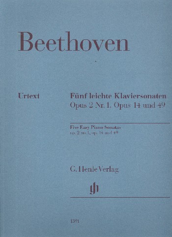 BEETHOVEN L.V. - SONATAS PIANO FACILES (5) OP.2 Nº1- OP.14 Y OP.49
