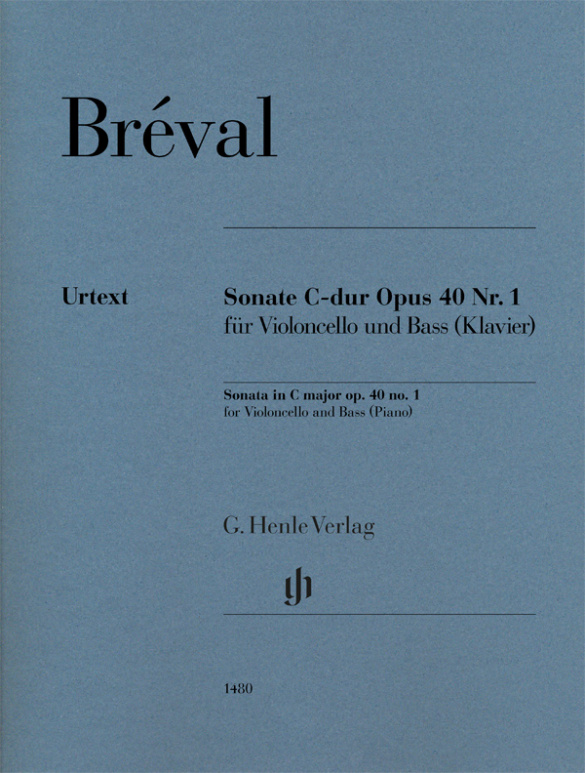 BREVAL J.B. - SONATA DO M OP.40 Nº 1 (VCP) URTEXT