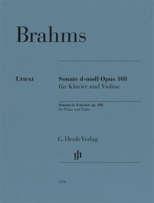 BRAHMS J. - SONATA Nº3 RE m URTEXT - OP.108