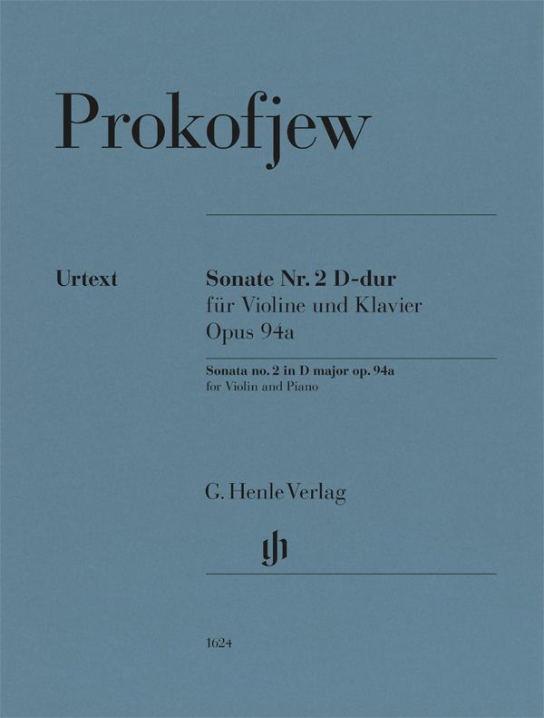 PROKOFIEFF S. - SONATA Nº2 RE M -VIOLIN Y PIANO- OP.94A (URTEXT)