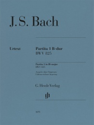 BACH J.S. - PARTITA Nº 1 SI B. M BWV.825  SIN DIGITACION URTEXT