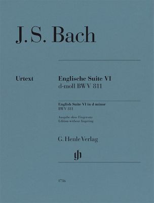 BACH SUIT INGLESA Nº 6 RE m BWV 811 URTEXT