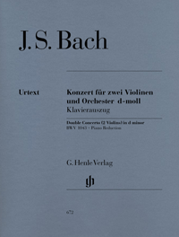 BACH J.S. - CONCIERTO DOBLE RE m URTEXT - BWV.1043