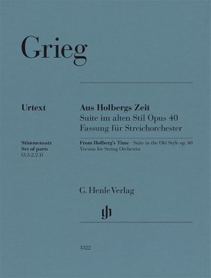GRIEG E. - SUITE HOLBERG - OP.40 URTEXT (JUEGO DE PARTES CUERDA)
