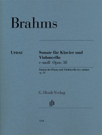 BRAHMS J. - SONATA VIOLONCHELO MI m URTEXT - OP.38