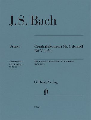 BACH J.S - CONCIERTO RE M BWV 1052 Nº 1 (CEMBALO) PARTES URTEXT