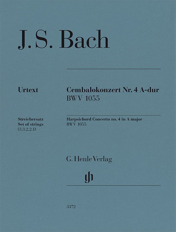 BACH J.S. - CONCIERTO Nº 4 LA M URTEXT - BWV.1055  (JUEGO DE PARTES) URTEXT