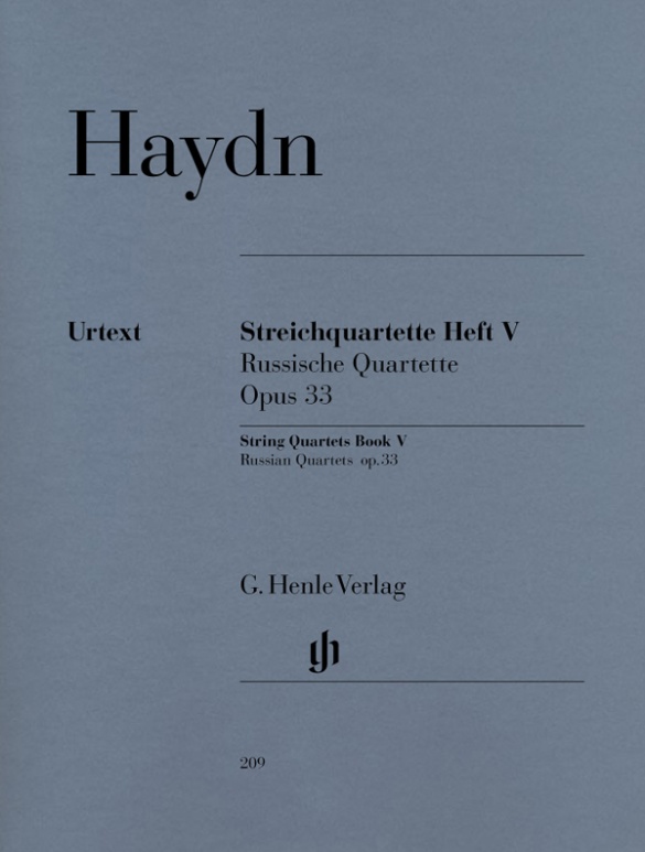 HAYDN J. - CUARTETOS V.5 URTEXT (PT)    2V/VA/VC - OP.33