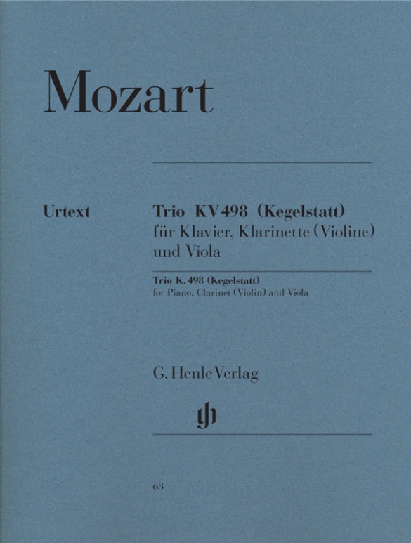 MOZART W.A. - TRIO KV.498 KEGELSTATT TRIO CON CLARINETE URTEXT