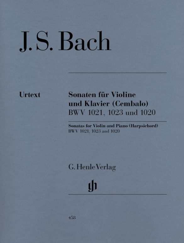 BACH J.S. - SONATAS - BWV.1021, 1023 Y 1020-  URTEXT -