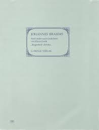 BRAHMS J. LIEDER TEXTOS KLAUS GROTH REGENLIED