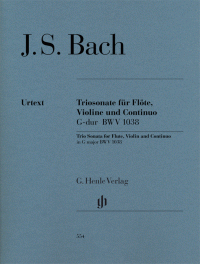 BACH J.S. - TRIO SONATA SOL M BWV.1038- URTEXT   (FL/V/P)