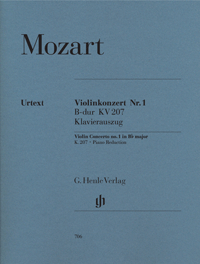 MOZART W.A. - CONCIERTO Nº1 SIb M KV.207 - URTEXT     (V/P)