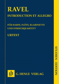RAVEL M. - INTRODUCCION Y ALLEGRO - ARPA ,FLAUTA,  CLARINETE Y CUARTETO CUERDA URTEXT(BOLSILLO)