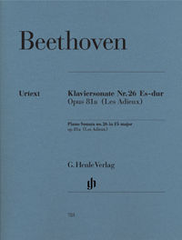 BEETHOVEN L.V. - SONATA Nº26 MIb M LOS ADIOSES - OP.81A  URTEXT (P)