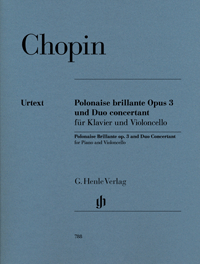 CHOPIN F. - POLONESA BRILLANTE OP.3 Y DUO CONCERTANTE (VC/P)  URTEXT -