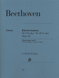 BEETHOVEN L.V. - SONATAS Nº9 MI M Y Nº10 SOL M  OP.14  URTEXT -