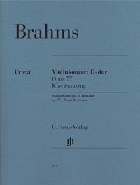 BRAHMS J. - CONCIERTO RE M OP.77 URTEXT (V/P)