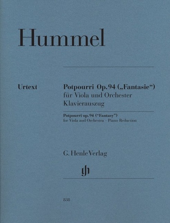 HUMMEL J.N. - POTPOURRI OP.94  URTEXT - VIOLA Y PIANO
