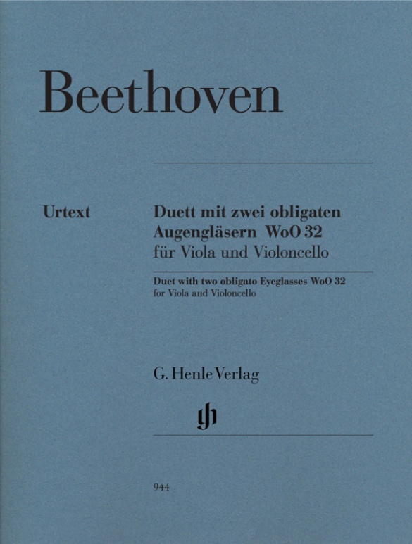 BEETHOVEN L.V. - DUO PARA DOS GAFAS OBLIGADAS WoO.32  - URTEXT  (V/VC)