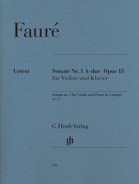 FAURE G. - SONATA Nº1 LA M - OP.13  - URTEXT (V/P)