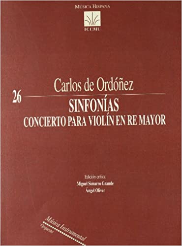 DE ORDOÑEZ C. - SINFONIAS Y CONCIERTOS PARA VIOLIN