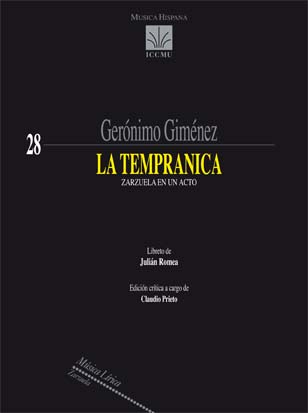 GIMENEZ G. - LA TEMPRANICA (ZARZUELA EN 1 ACTO)