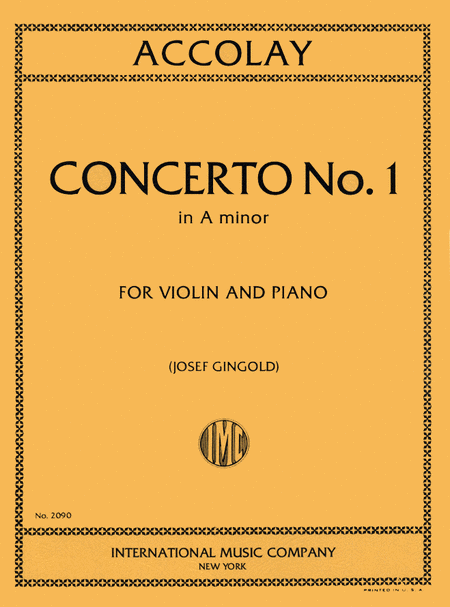 ACCOLAY. - CONCIERTO Nº1 LA m VIOLIN Y PIANO