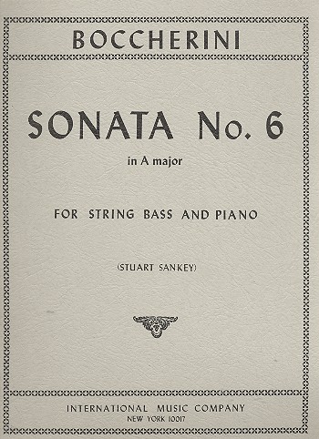 BOCCHERINI L. - SONATA LAM Nº6 - CONTRABAJO Y PIANO
