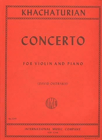 KACHATURIAN A. - CONCIERTO - VIOLIN Y PIANO