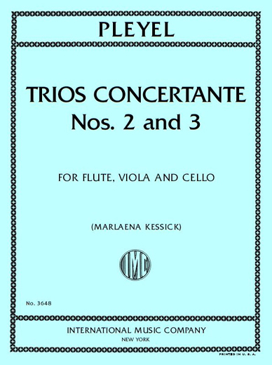 PLEYEL I. - TRIOS CONCERTANTES 2 Y 3 (FL/VLA/CELLO)