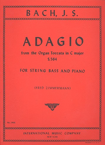 BACH J.S. - ADAGIO DE LA TOCCATA DOM S.564 - CONTRABAJO Y PIANO
