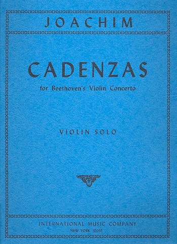 JOACHIM J. - CADENCIAS DEL CONCIERTO DE BEETHOVEN -