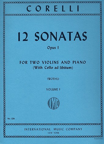 CORELLI A. - SONATAS V.1 (1-3) (12) - OP.1 - DOS VIOLINES Y PIANO