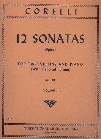 CORELLI A. - SONATAS V.2 (4-6) (12) - OP.1 - DOS VIOLINES Y PIANO