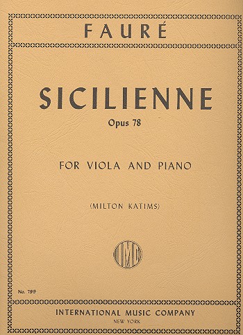 FAURE G. - SICILIANA - OP.78 (VIOLA/ P)